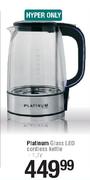 Platinum Glass LED Cordless Kettle 1.7Ltr