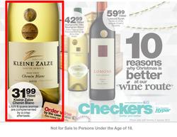 Checkers : Christmas Wine Catalogue ( 24 Nov - 05 Jan 2014 ), page 1