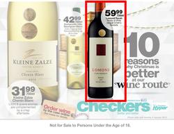 Checkers : Christmas Wine Catalogue ( 24 Nov - 05 Jan 2014 ), page 1