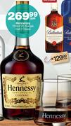Hennessy VS Konjak 750ml Met 2 Glase-Per Pak