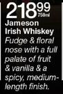 Jameson Irish Whiskey-750ml