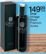 Cruz Vintage Black Premium Vodka-750ml