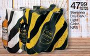 Savanna Dry/Dark/Light Cider NRB-6x330ml Per Pack