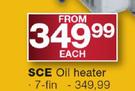 SCE 7 Fin Oil Heater- Each