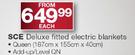 SCE Queen Deluxe Fitted Electric Blankets-187x155x40Cm Each