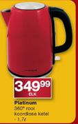 Platinum 360 Degree Rooi Koordlose Ketel-1.7L Each