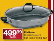 Platinum Stainless Steel Non-Stick Frying Pan-Each