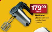Platinum Stainless Steel Hand Mixer-Each