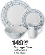 Cottage Blue 16 Stuk Eetservies-Per Stel