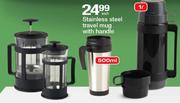 Stainless Steel Travel Mug With Handle-500ml Each