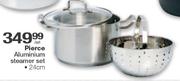 Pierce Aluminium Steamer Set 24cm-Per Set