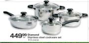 Diamond 8 Piece Stainless Steel Cookware Set