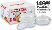 Pyr-O-Rey 6 Stuk Glasbakstel-Per Stel