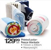 Printed Polar-Fleece Heavyweight Blankets-150x200Cm-Each