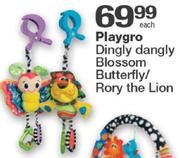 Playgro Dingly Dangly Blossom Butterfly/Rory The Lion-Each