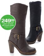 Ladies Tall Boot With Buckle Detail Size 3-8-Per Pair