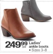 Ladies Ankle Boots Sizes 3-8-Per Pair