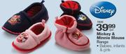 Disney Mickey & Minnie Mouse Range Babies, Infants & Girls-Per Pair