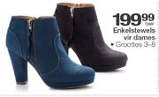 Enkelstewels Vir Dames Groottes 3-8-Per Pair