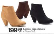 Ladies Ankle Boots Sizes 3-8-Per Pair