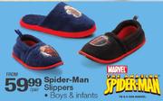 Spider-Man Slippers Boys & Infants-Per Pair