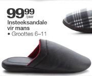 Insteeksandale Vir Mans Groottes 6-11-Per Pair