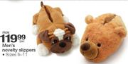 Mens Novelty Slippers Size 6-11-Per Pair
