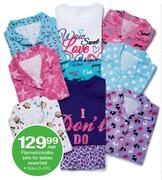 Flannel/Combo Sets For Ladies Assorted(Sizes S-XXL)-Per Set