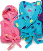 Girls' Super-Soft Coral-Fleece Gowns With Design(2-7 Years)