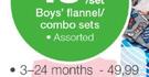 Boys' Flannel/Combo Sets Assorted(3-24 Months)-Per Set