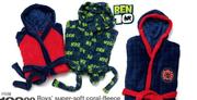Ben 10 Boys' Super-Soft Coral-Fleece Character Gowns(7-14 Years)
