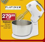 Platinum-Menger Met Vlekvrye Staal Bak-Per Stel