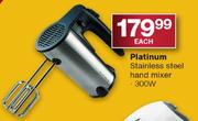 Platinum Stainless Steel Hand Mixer-300W Each
