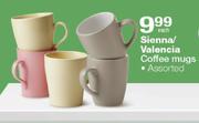 Sienna/Valencia Coffee Mugs Assorted Each