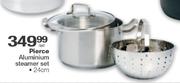 Pierce 24cm Aluminium Steamer Set