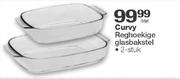 Curvy 2-Stuk Reghoekige Glasbakstel