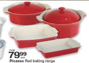 Picasso Red Baking Range Rectangular Baker-35cm Each