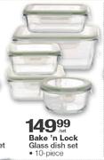 Bake 'n Lock 10-Piece Glass Dish Set