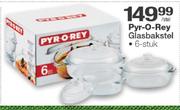  Pyr-O-Rey 6-Stuk Glasbakstel