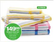 Striped Towel Set Assorted-3 Piece