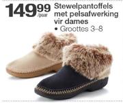 Stewelpantoffels Met Pelsafwerking Vir Dames-Per Paar