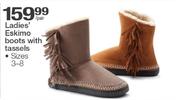 Ladies' Eskimo Boots With Tassels-Per Pair