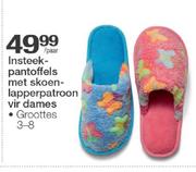 Insteek-Pantoffels Met Skoen-Lapperpatroon Vir Dames-Per Paar