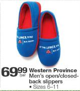 Western Province Men's Open/Closed-Back Slippers-Per Pair