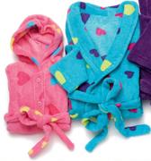 Girls' Super-Soft Coral-Fleece Gowns With Design(2-7 Years)