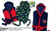 Ben 10 Boys' Super-Soft Coral-Fleece Character Gowns(7-14 Years)