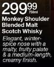 Monkey Shoulder Blended Malt Scotch Whisky-750Ml