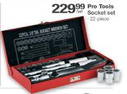 Pro Tools 22-Piece Socket Set