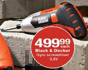 Black & Decker 3.6V Gyro Screwdriver