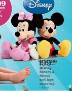 Disney Mickey & Minnie Soft Toys 43Cm-Each